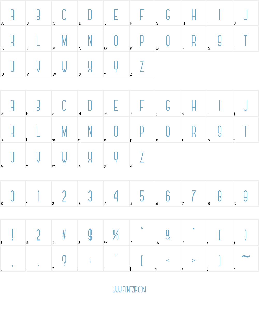 Nueva Atomio Font Character